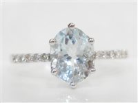 Anello Bliss Donna in Oro bianco Acquamarina 3128800-14 - 3128800-15